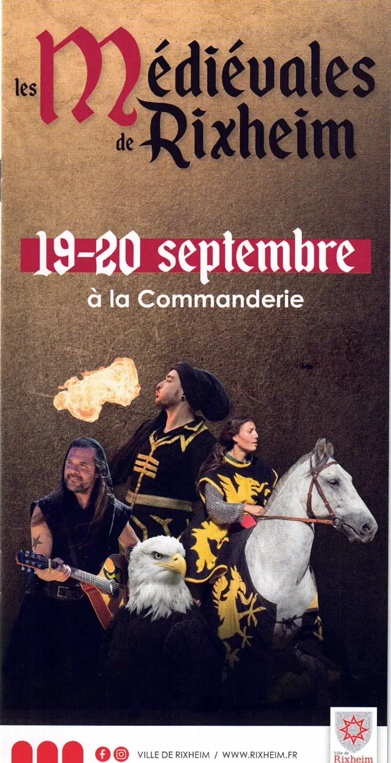 Affiche officielle des Médiévales de Rixheim 2026, les 19 et 20 septembre à la Commanderie